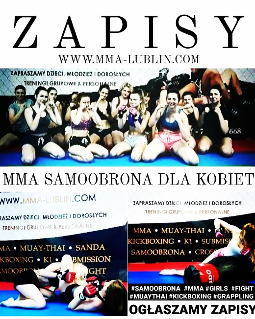 treningi lublin dla kobiet samoobrona MMA MUAY-THAI SANDA SUBMISSION SAMOOBRONA KICKBOXING K1 FIGHT LUBLIN